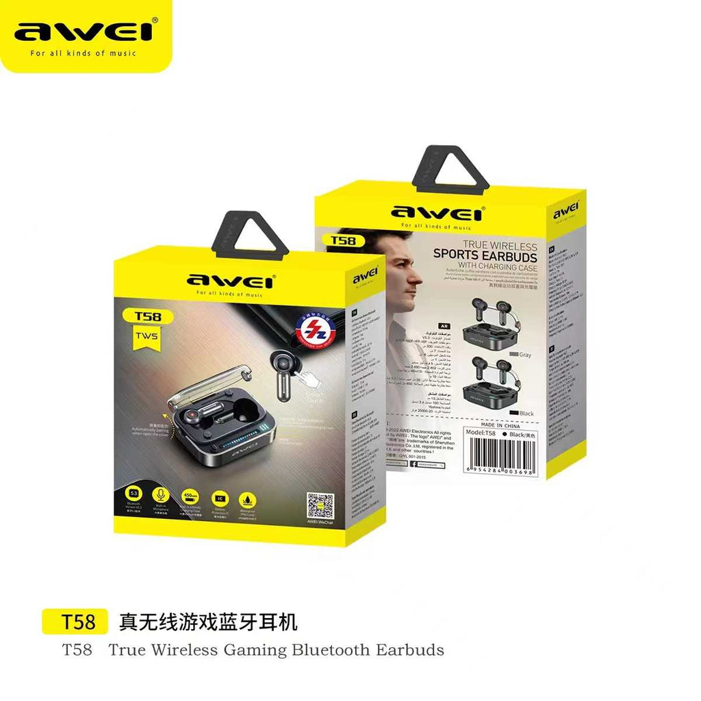 Ασύρματα ακουστικά Bluetooth με θήκη φόρτισης - T58 - Awei - 888766 ΕΙΔΗ ΤΕΧΝΟΛΟΓΙΑΣ>Gadgets>Ακουστικά earphones