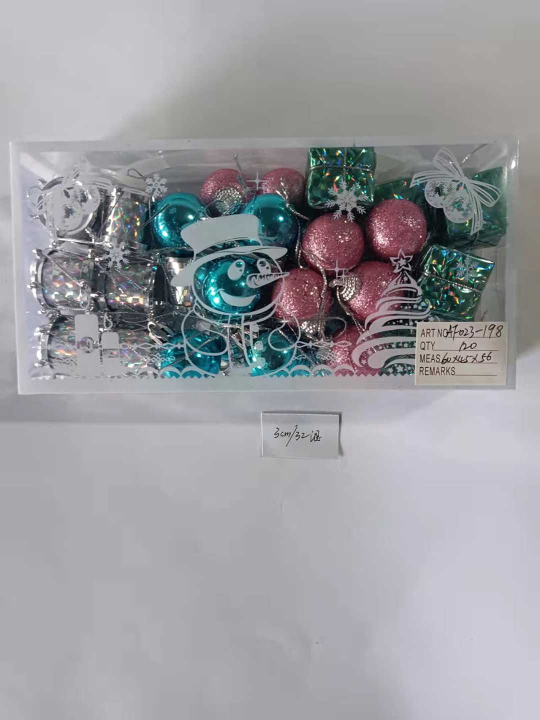 Σετ Χριστουγεννιάτικα στολίδια - 3cm - 32pcs - 23198