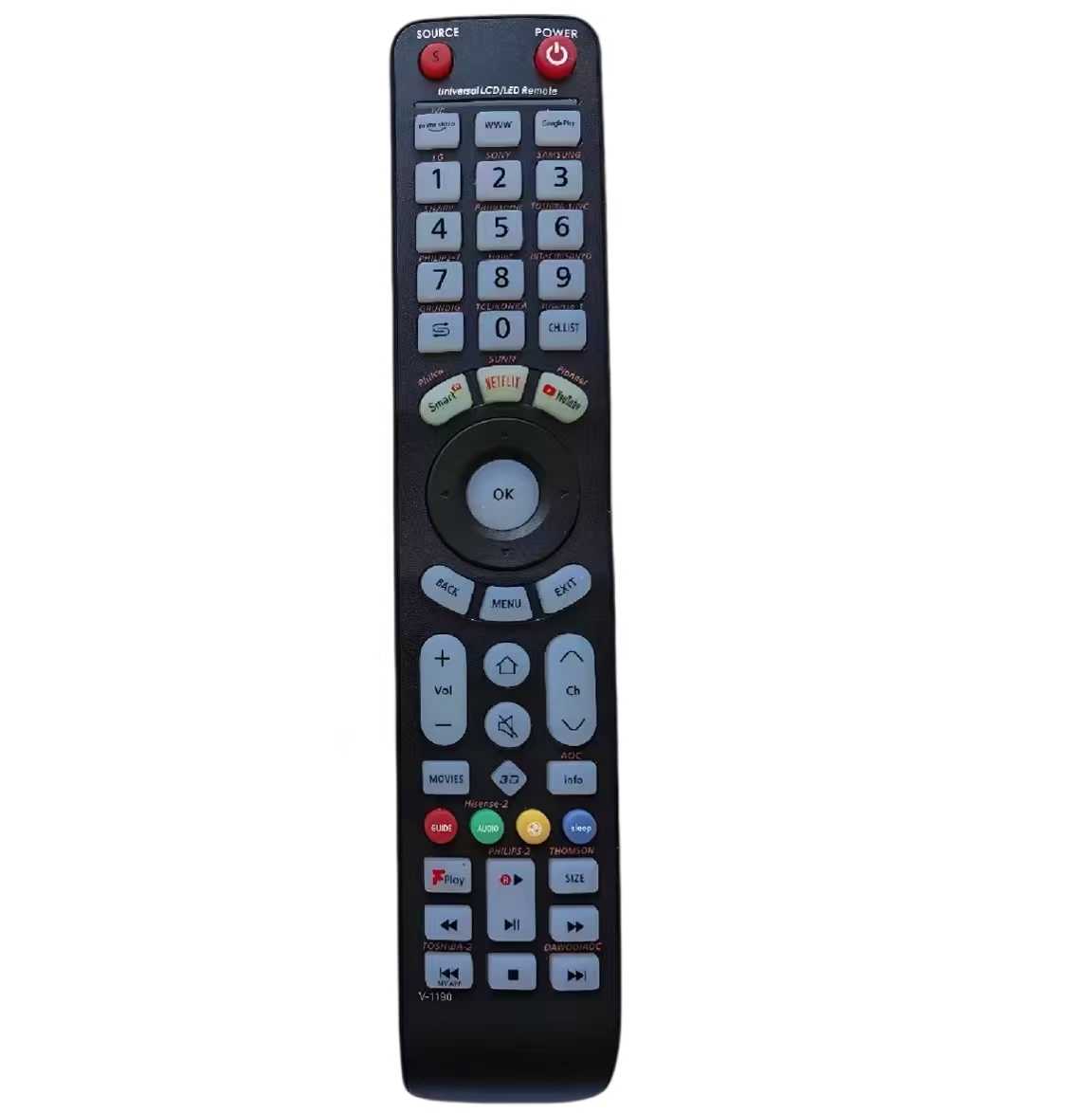 Τηλεχειριστήριο τηλεόρασης - Universal - V1190 - 011901
