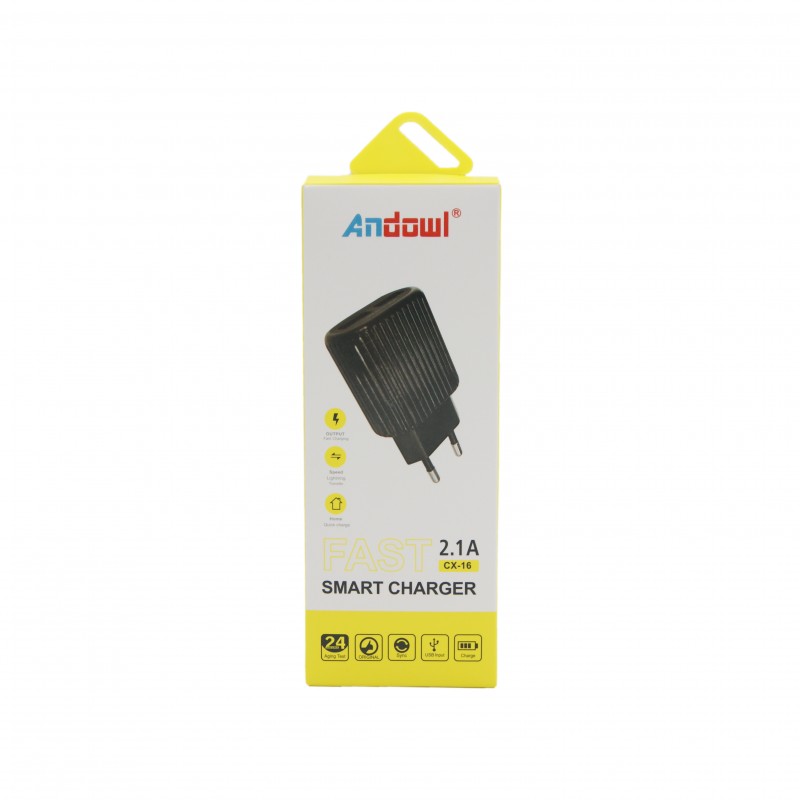 ΓΡΗΓΟΡΟΣ ΦΟΡΤΙΣΤΗΣ FAST SMART CHARGER 2.1A ANDOWL CX-16 ΚΕΝΤΡΙΚΟ > ΤΗΛΕΦΩΝΑ ΚΑΙ ΑΞΕΣΟΥΑΡ > ΦΟΡΤΙΣΤΕΣ