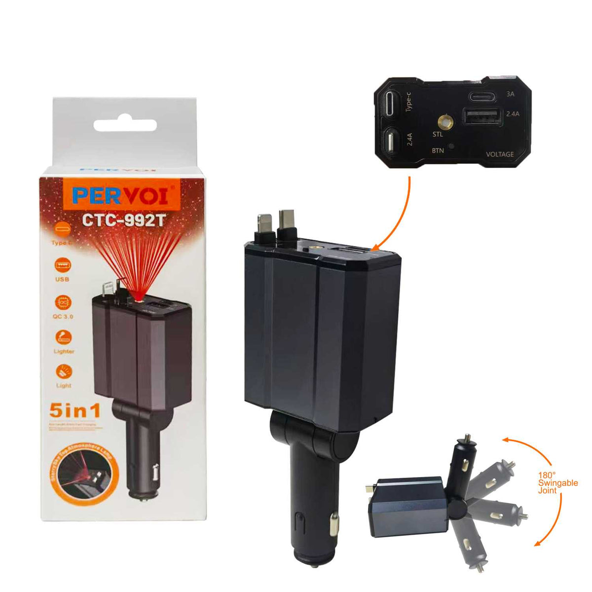 Φορτιστής αναπτήρα αυτοκινήτου - Quick Charger - Star Light - CX02 - 000546