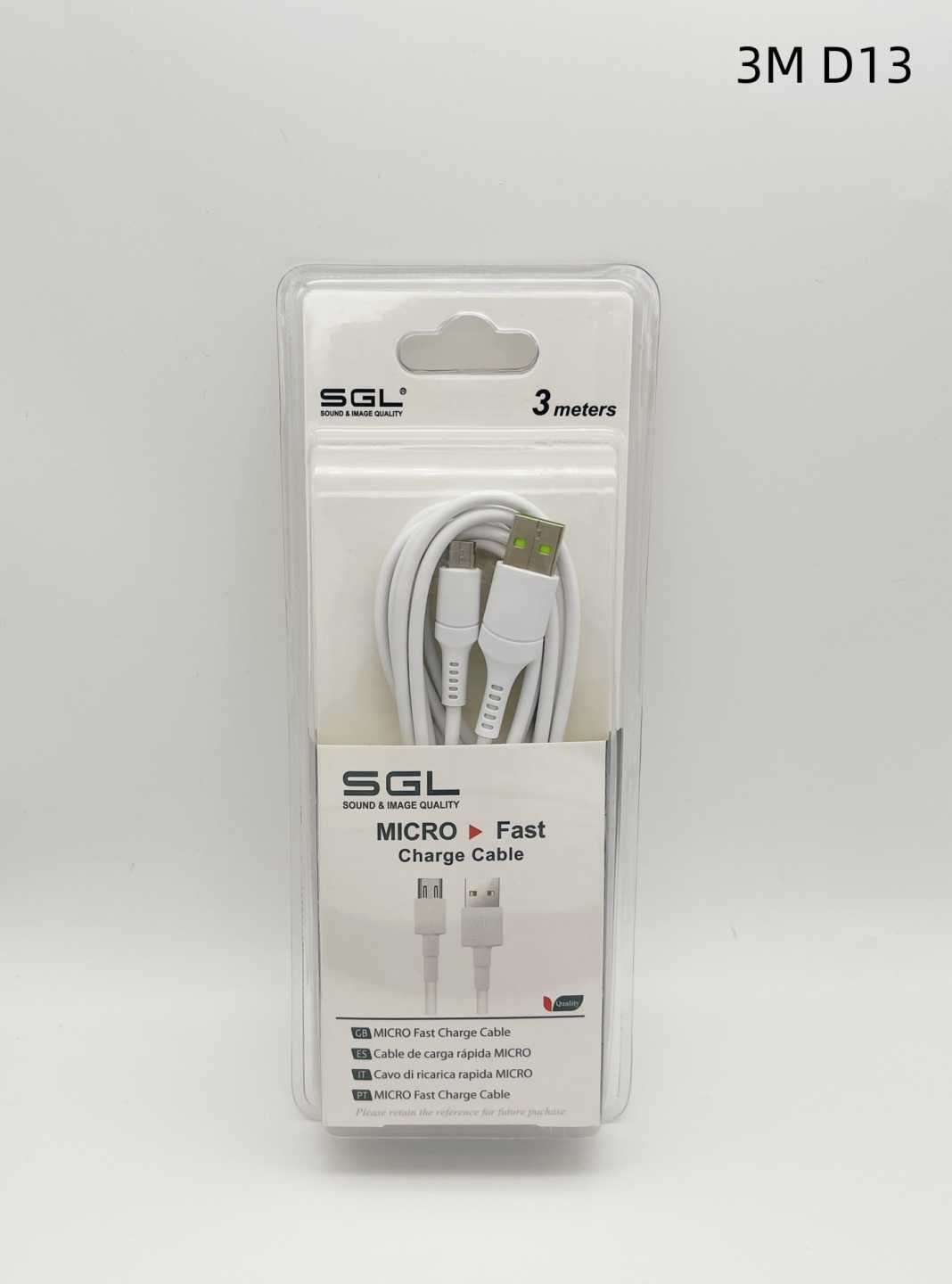 Καλώδιο φόρτισης & data - Micro USB - D13 - 3m - 099330