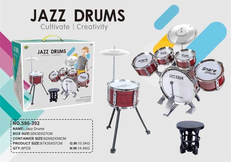 Παιδικό σετ Drums - Jazz Drums - 586-392 - 233086 ΠΑΙΧΝΙΔΙΑ>Μουσικά & εκπαιδευτικά παιχνίδια