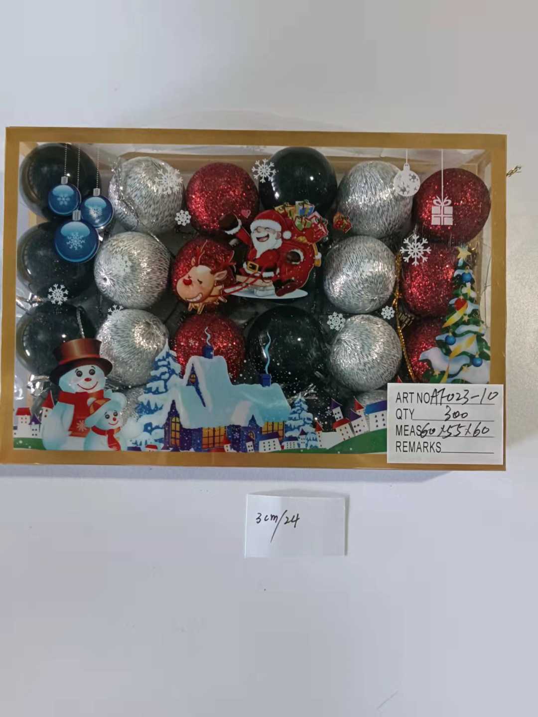 Σετ Χριστουγεννιάτικες μπάλες - 3cm - 24pcs - 023100