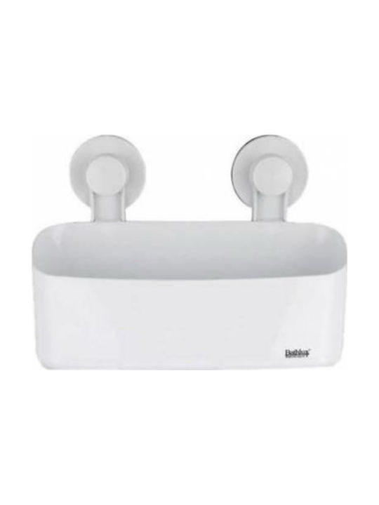 Bathlux 30131 Σπογγοθήκη Επιτοίχια Πλαστική με Βεντούζα Λευκή - Angel shopping
