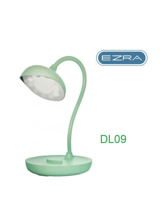 Ezra DL09 Επαναφορτιζόμενο LED Φωτιστικό Γραφείου με Εύκαμπτο Βραχίονα σε Πράσινο Χρώμα Κωδικός: 81005DLL00GN