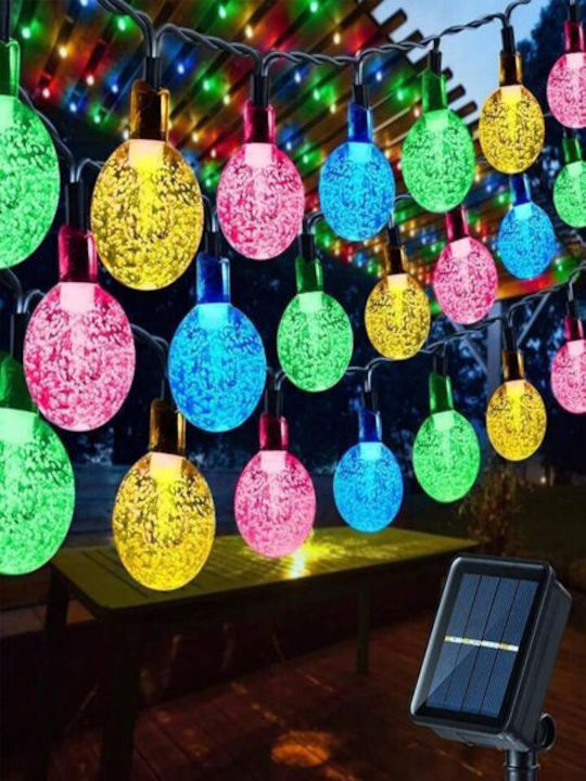 20 Λαμπάκια LED 5μ. Πολύχρωμα Ηλιακά σε Σειρά