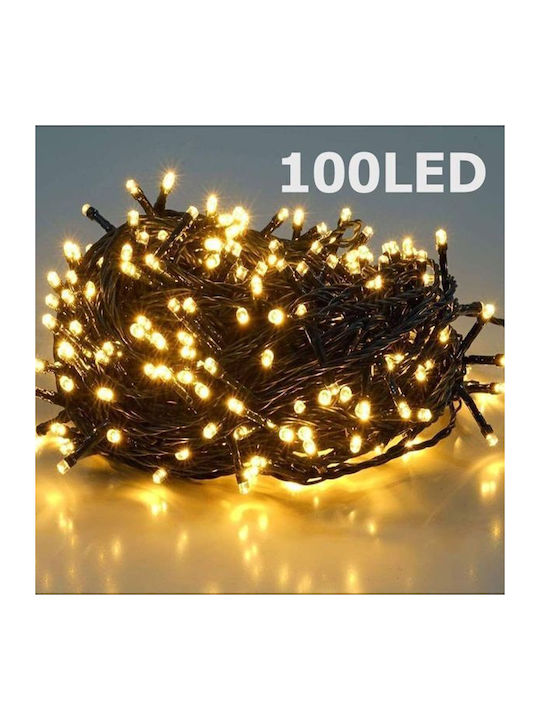100 Λαμπάκια LED Θερμό Λευκό σε Σειρά