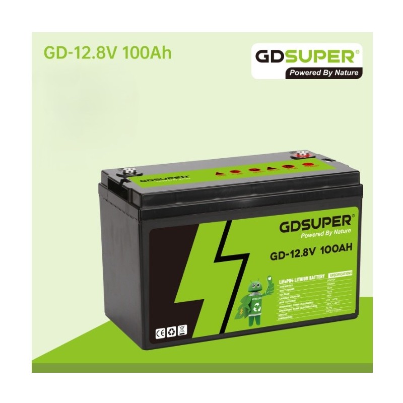 GDSUPER ΜΠΑΤΑΡΙΑ ΛΙΘΙΟΥ 12.8V 100AH GD-06966 POWER & SOLAR