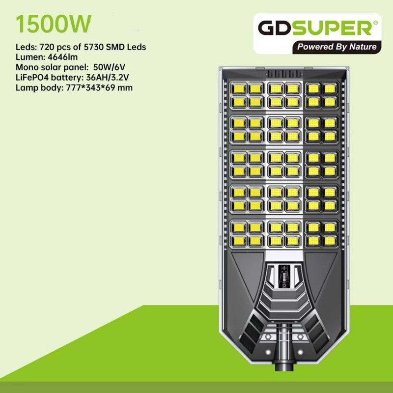 GDSUPER ΗΛΙΑΚΟΣ ΠΡΟΒΟΛΕΑΣ ΔΡΟΜΟΥ 1500W 6500K GD-01-1500W POWER & SOLAR