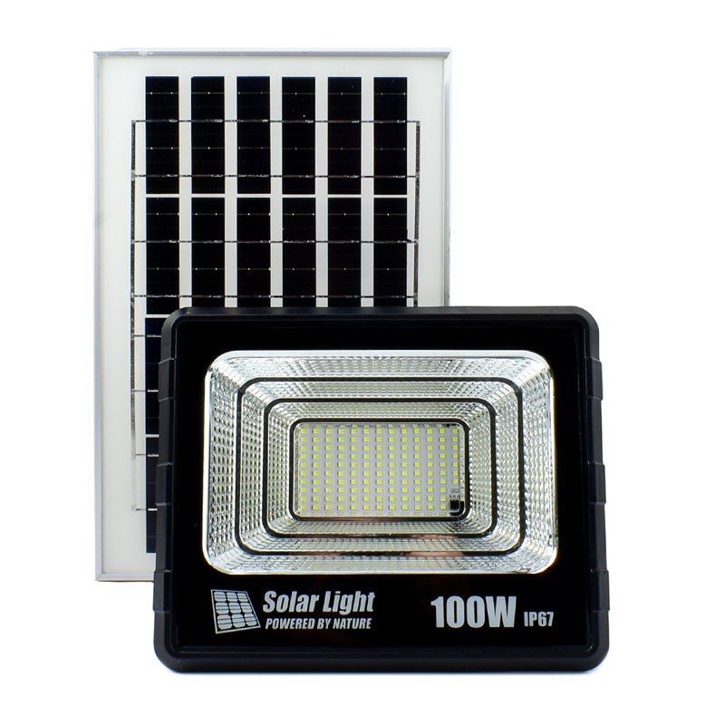 GDSUPER ΣΤΕΓΑΝΟΣ ΗΛΙΑΚΟΣ ΠΡΟΒΟΛΕΑΣ LED ΨΥΧΡΟ ΦΩΣ 100W/6500K ΙΠ67 GD-100H