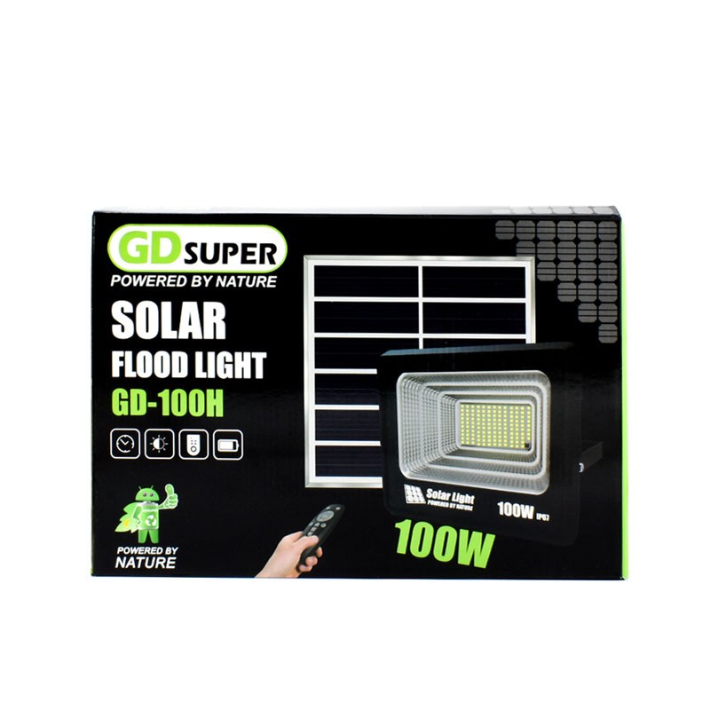 GDSUPER ΣΤΕΓΑΝΟΣ ΗΛΙΑΚΟΣ ΠΡΟΒΟΛΕΑΣ LED ΨΥΧΡΟ ΦΩΣ 100W/6500K ΙΠ67 GD-100H