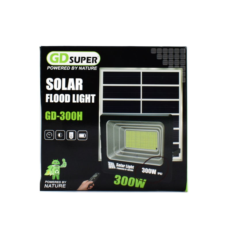 GDSUPER LED ΣΤΕΓΑΝΟΣ ΗΛΙΑΚΟΣ ΠΡΟΒΟΛΕΑΣ 300W ΨΥΧΡΟ ΛΕΥΚΟ 6500K GD-300H