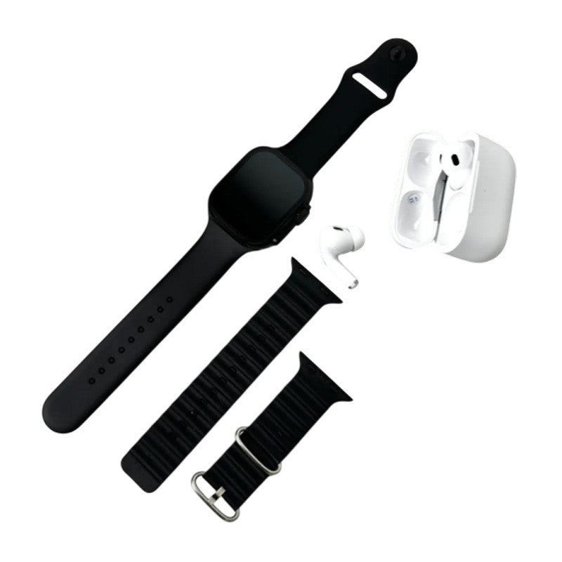 HR5 ULTRA 3 ΣΕΤ SMARTWATCH ΜΕ ΟΘΟΝΗ AMOLED, 2 ΛΟΥΡΑΚΙΑ & ΑΣΥΡΜΑΤΑ ΑΚΟΥΣΤΙΚΑ JG-06802 ΚΕΝΤΡΙΚΟ > ΤΗΛΕΦΩΝΑ ΚΑΙ ΑΞΕΣΟΥΑΡ > SMARTWATCHES