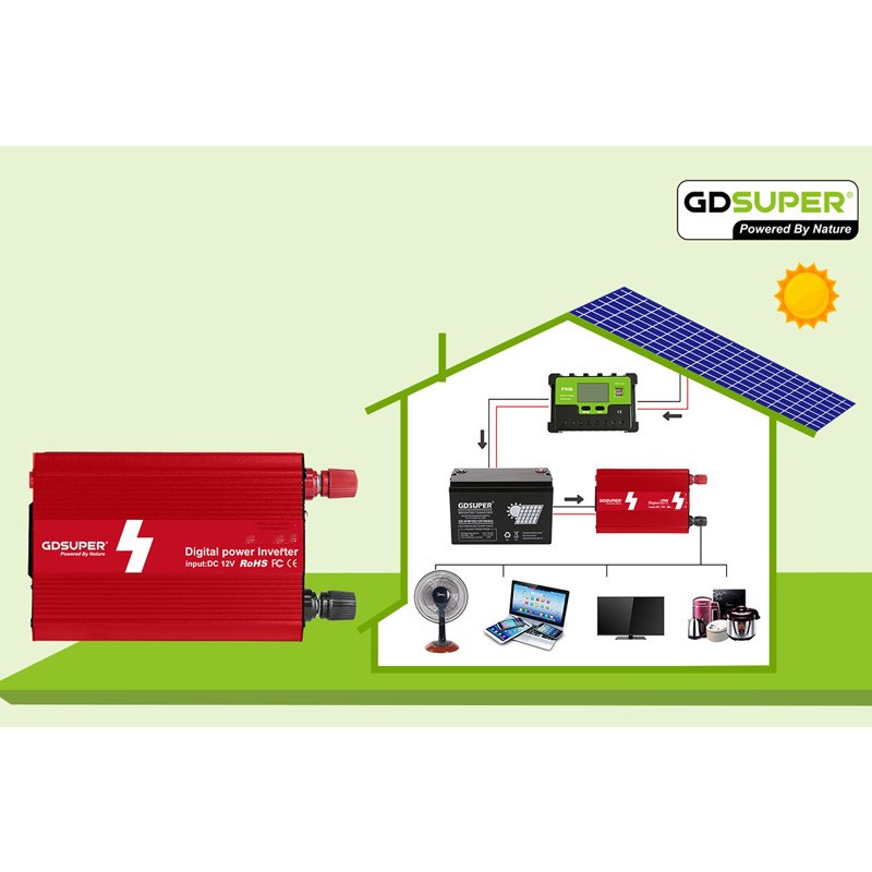 ΜΕΤΑΤΡΟΠΕΑΣ ΡΕΥΜΑΤΟΣ INVERTER 360W GD-360W POWER & SOLAR