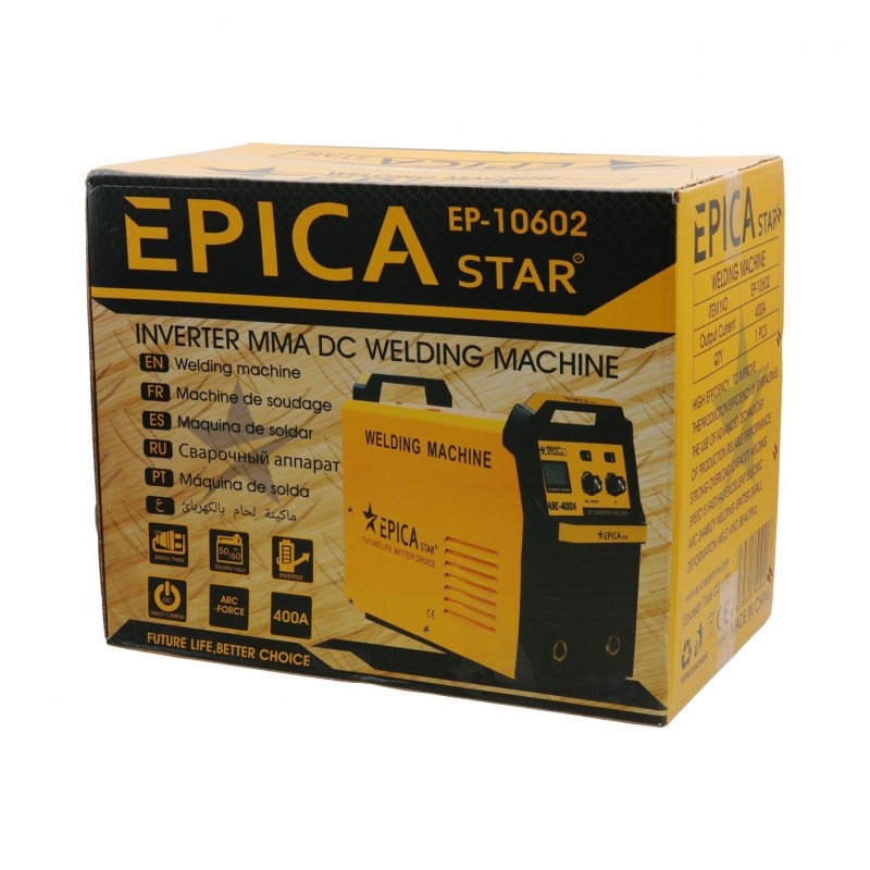 ΗΛΕΚΤΡΟΚΟΛΛΗΣΗ INVERTER 400A EPICA STAR EP-10602 ΕΡΓΑΛΕΙΑ > ΕΡΓΑΛΕΙΑ ΜΠΑΤΑΡΙΑΣ