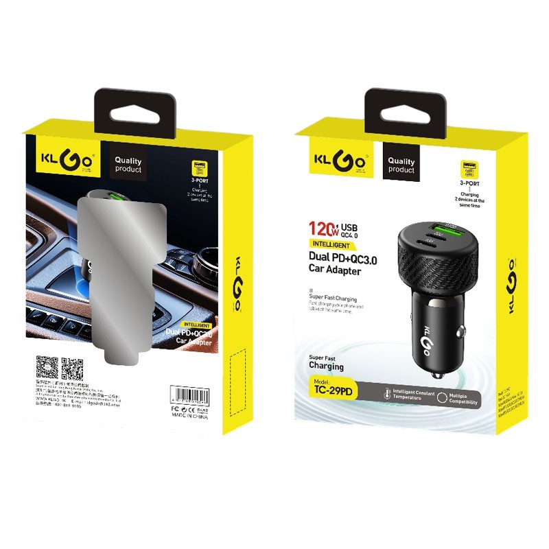 KLGO ΦΟΡΤΙΣΤΗΣ ΑΥΤΟΚΙΝΗΤΟΥ 120W TC-29PD AUTO/MOTO > ΑΞΕΣΟΥΑΡ AUTO/MOTO > ΦΟΡΤΙΣΤΕΣ ΑΥΤΟΚΙΝΗΤΟΥ