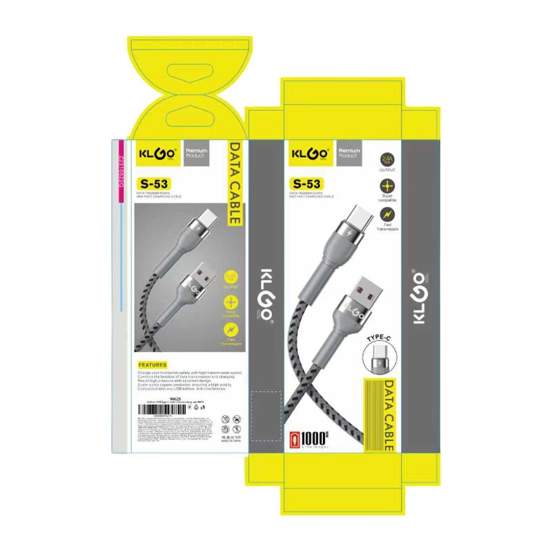 KLGO ΚΑΛΩΔΙΟ ΔΕΔΟΜΕΝΩΝ USB ΣΕ TYPE-C 1m S-53 ΚΕΝΤΡΙΚΟ > ΤΗΛΕΦΩΝΑ ΚΑΙ ΑΞΕΣΟΥΑΡ > ΦΟΡΤΙΣΤΕΣ