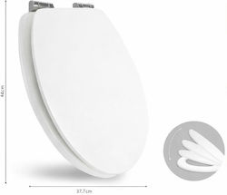 Landsh Καπάκι Λεκάνης Soft Close Πλαστικό 37.7x37.7cm Λευκό Κωδικός: 008-MTG-93084