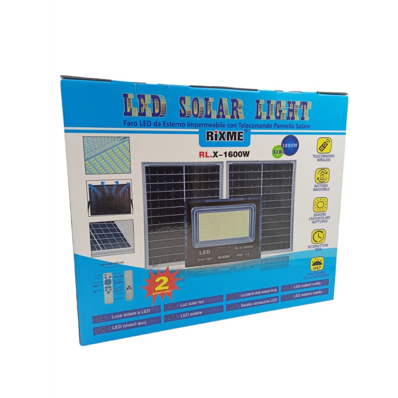 LED ΗΛΙΑΚΟΣ ΠΡΟΒΟΛΕΑΣ 1600W ME 2 ΠΑΝΕΛ RZ-1600W