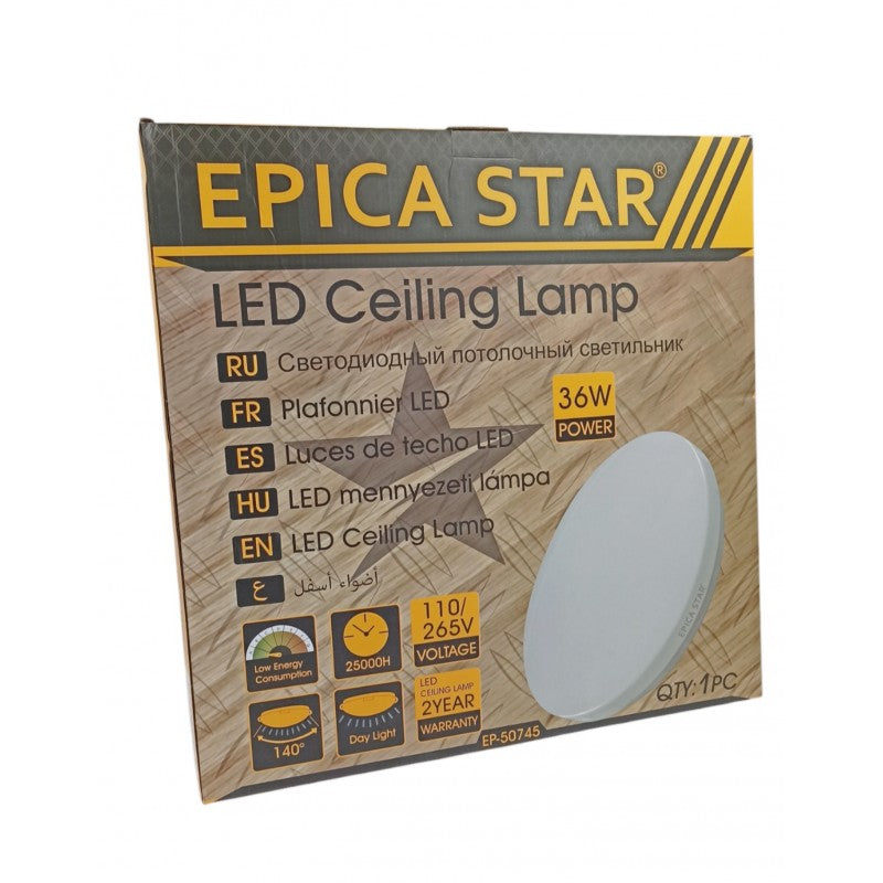 LED ΛΑΜΠΑ ΟΡΟΦΗΣ 36W/Φ45 EPICA STAR EP-50745 ΚΕΝΤΡΙΚΟ > ΦΩΤΙΣΜΟΣ > ΠΟΛΥΦΩΤΑ ΚΑΙ ΣΠΟΤ