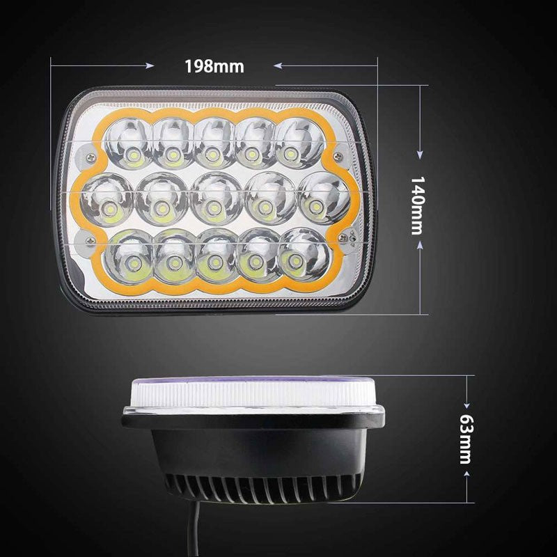 ΠΡΟΒΟΛΕΑΣ ΕΡΓΑΣΙΑΣ LED 45W 7" ΚΙΤΡΙΝΟ ΦΩΣ VOL-S6364-1