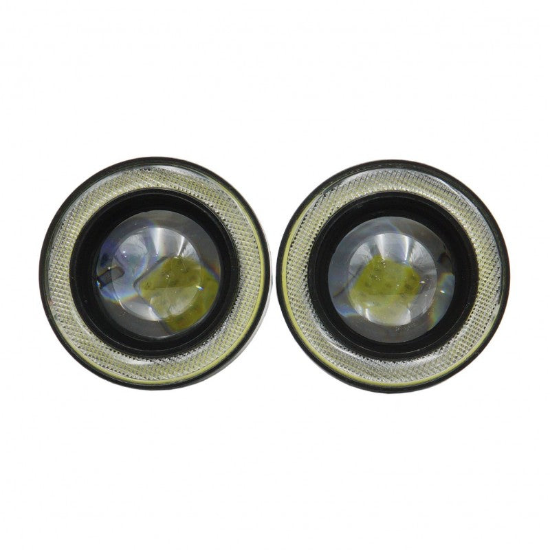 LED ΦΩΤΑ ΟΜΙΧΛΗΣ ΑΥΤΟΚΙΝΗΤΟΥ ΜΕ ANGEL EYES M609-64MM