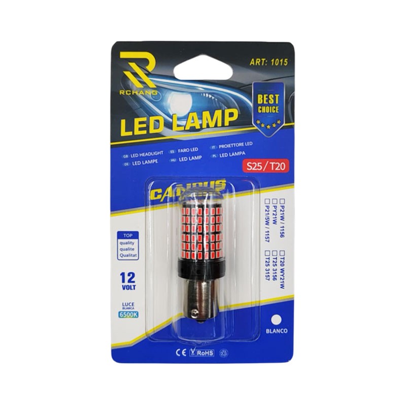 LED ΛΑΜΠΑ ΑΥΤΟΚΙΝΗΤΟΥ CANBUS 12V 6500K S25/T20 W11804-6-1