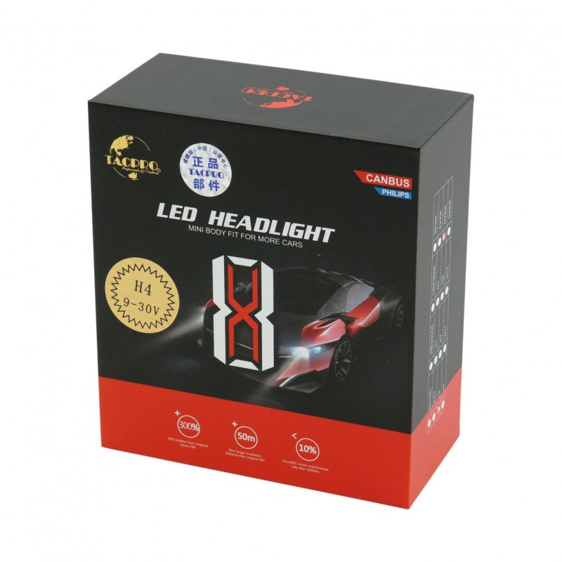LED HEADLIGHT CANBUS H4 X8-H4 AUTO/MOTO > ΦΩΤΙΣΜΟΣ AUTO/MOTO > LED ΦΩΤΑ/ΠΡΟΒΟΛΕΙΣ > H4