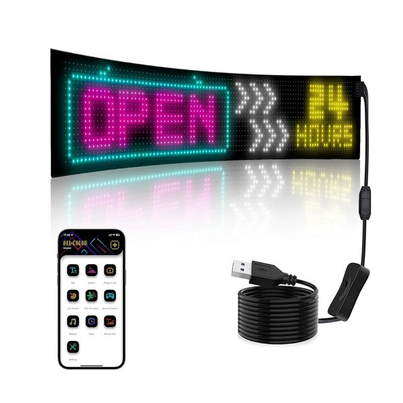 LED ΕΥΚΑΜΠΤΗ PANEL ΠΙΝΑΚΙΔΑ BLUETOOTH 190*920mm JN-05006 AUTO/MOTO > ΑΞΕΣΟΥΑΡ AUTO/MOTO
