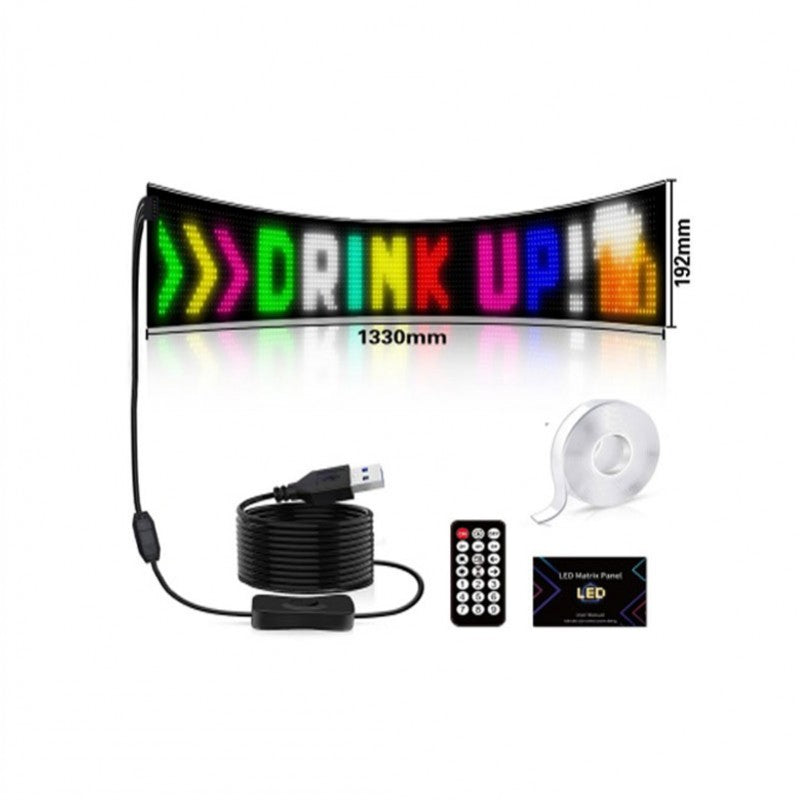 LED ΕΥΚΑΜΠΤΗ PANEL ΠΙΝΑΚΙΔΑ BLUETOOTH 192*1330mm JN-05007 AUTO/MOTO > ΑΞΕΣΟΥΑΡ AUTO/MOTO