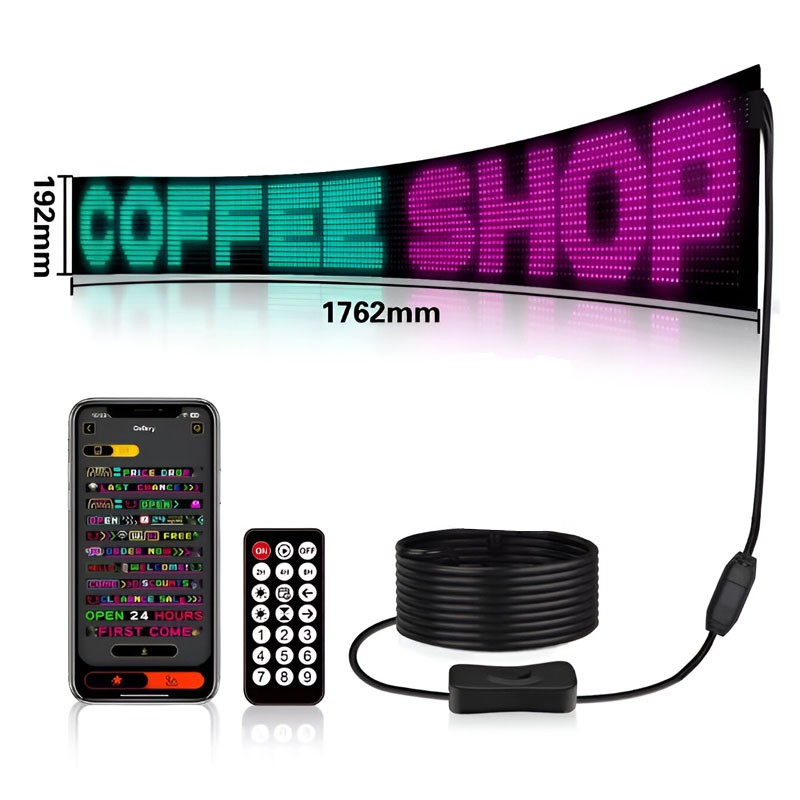 LED ΕΥΚΑΜΠΤΗ PANEL ΠΙΝΑΚΙΔΑ BLUETOOTH 192*1762mm JN-05008 AUTO/MOTO > ΑΞΕΣΟΥΑΡ AUTO/MOTO