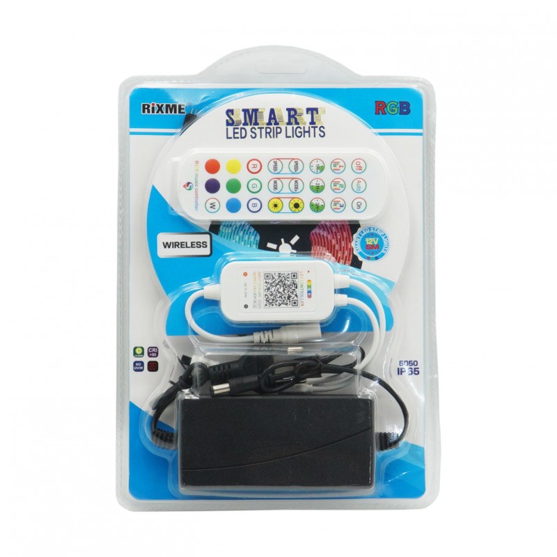 LED ΤΑΙΝΙΑ RGB 5m 12V ΜΕ ΤΗΛΕΧΕΙΡΙΣΤΗΡΙΟ TY17964-56 ΚΕΝΤΡΙΚΟ > ΦΩΤΙΣΜΟΣ > ΤΑΙΝΙΕΣ LED