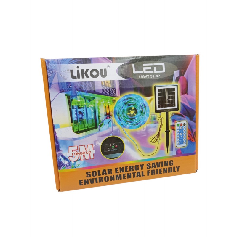 LED ΤΑΙΝΙΑ RGB 5m ΜΕ ΗΛΙΑΚΟ ΠΑΝΕΛ AD-1461