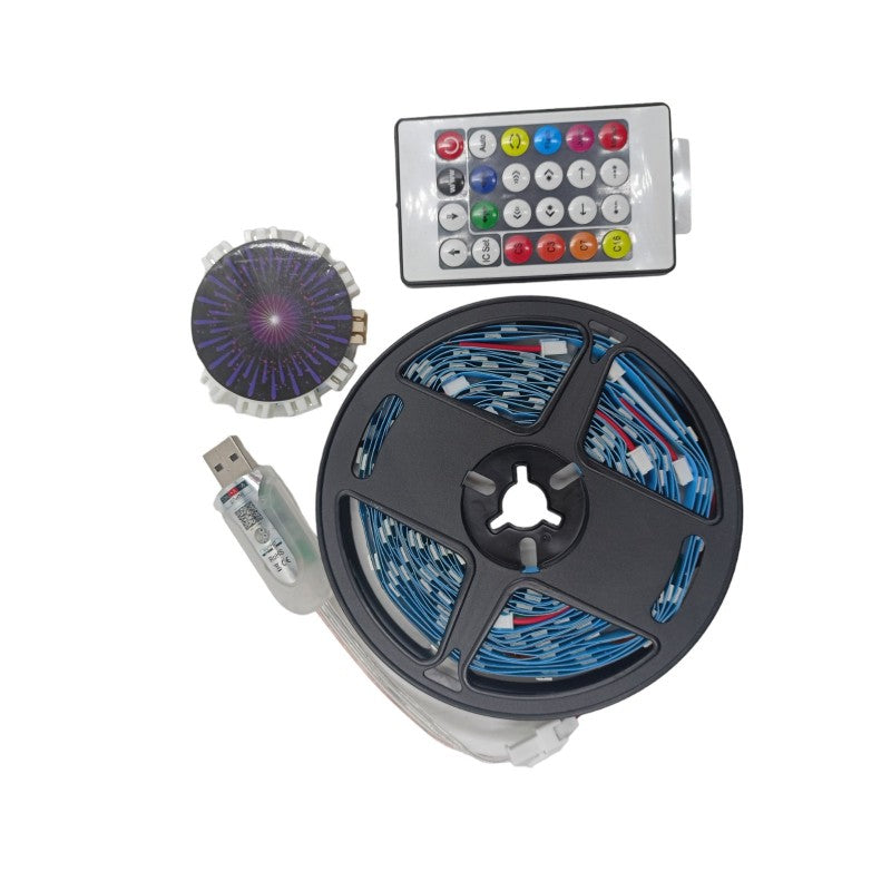 ΤΑΙΝΙΑ LED RGB ΜΕ ΣΥΝΔΕΣΗ USB ΚΑΙ ΤΗΛΕΧΕΙΡΙΣΤΗΡΙΟ AD-01557