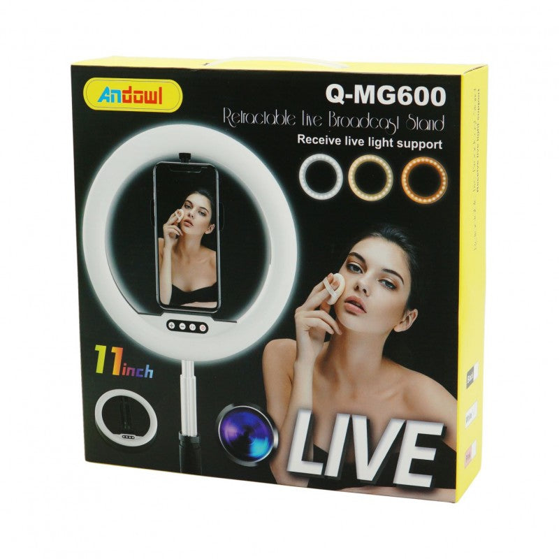 LED RING LIGHT 11" ANDOWL Q-MG600 ΚΕΝΤΡΙΚΟ > ΤΗΛΕΦΩΝΑ ΚΑΙ ΑΞΕΣΟΥΑΡ > RING LIGHTS