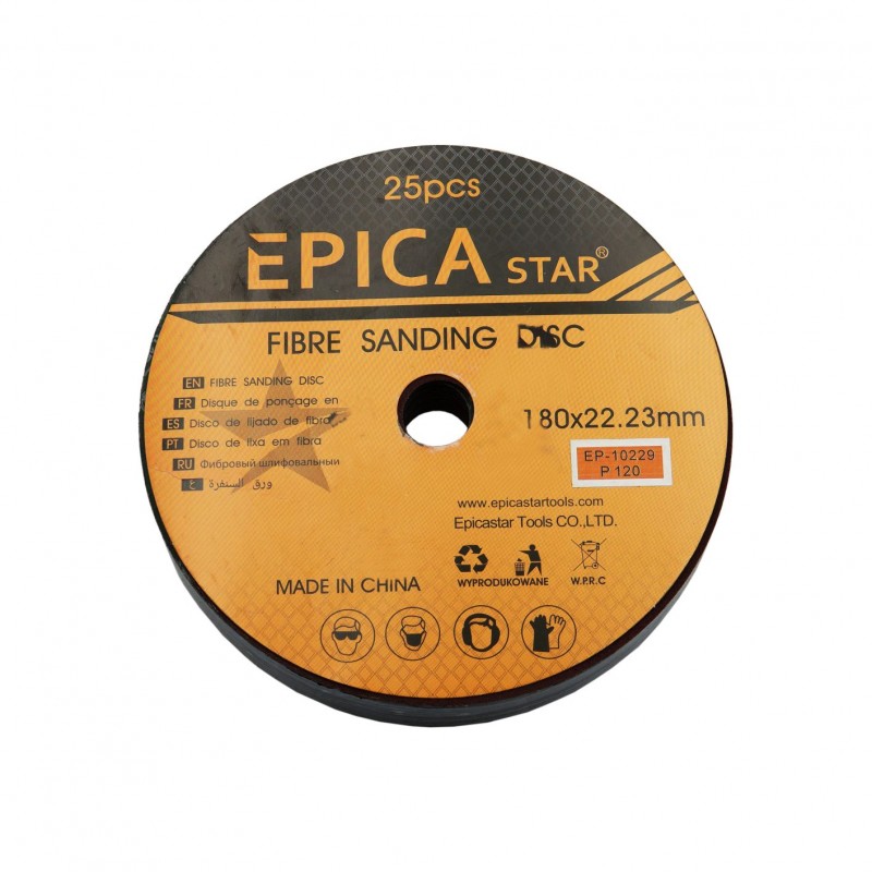 ΓΥΑΛΟΧΑΡΤΟ ΔΙΣΚΟΣ P120 180x22.23mm 1ΤΜΧ EPICA STAR EP-10229 ΕΡΓΑΛΕΙΑ > ΔΙΑΦΟΡΑ > ΤΡΟΧΟΙ & ΔΙΣΚΟΙ