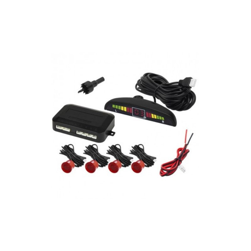 ΣΥΣΤΗΜΑ PARKTRONIC ΚΟΚΚΙΝΟ ΜΕΤΑΛΛΙΚΟ ΜΕ 4 ΑΙΣΘΗΤΗΡΕΣ ΚΑΙ ΟΘΟΝΗ QW2018 AUTO/MOTO > ΑΣΦΑΛΕΙΑ AUTO/MOTO