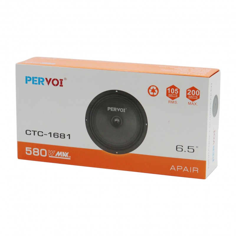 PERVOI ΣΕΤ ΗΧΕΙΑ ΑΥΤΟΚΙΝΗΤΟΥ 6.5'' 105W RMS (WOOFER) CTC-1681 AUTO/MOTO > ΗΧΟΣ & ΕΙΚΟΝΑ AUTO/MOTO > ΗΧΟΣΥΣΤΗΜΑΤΑ