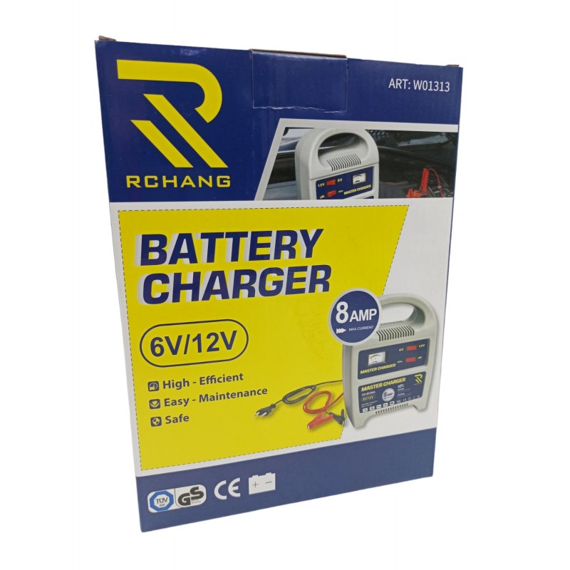 RCHANG ΦΟΡΤΙΣΤΗΣ ΜΠΑΤΑΡΙΑΣ ΑΥΤΟΚΙΝΗΤΟΥ 6V/12V 8AMP W013013 AUTO/MOTO > ΕΡΓΑΛΕΙΑ AUTO/MOTO