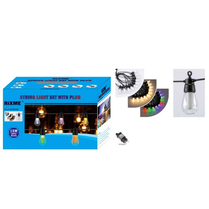 RIXME ΓΙΡΛΑΝΤΑ ΠΡΙΖΑΣ 15m 16 ΛΑΜΠΤΗΡΕΣ RGB & ΚΙΤΡΙΝΟ ΧΡΩΜΑ RZ-5318 ΚΕΝΤΡΙΚΟ > ΦΩΤΙΣΜΟΣ > ΑΞΕΣΟΥΑΡ ΦΩΤΙΣΜΟΥ