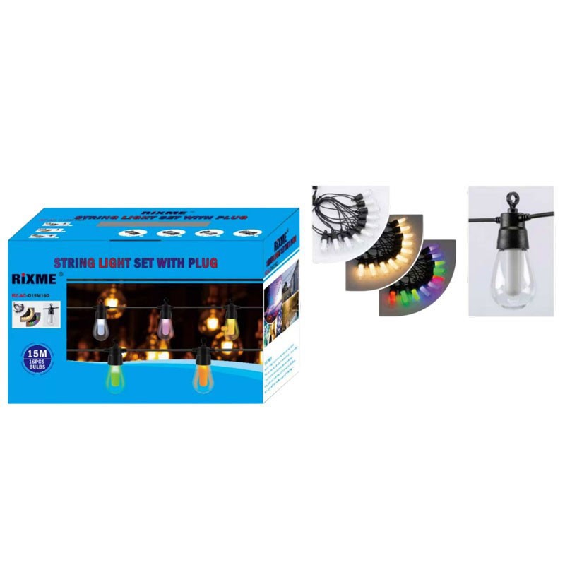RIXME ΚΡΕΜΑΣΤΗ ΗΛΙΑΚΗ ΓΙΡΛΑΝΤΑ 15m 16LED IP66 RZ-57499 ΚΕΝΤΡΙΚΟ > ΓΙΑ ΤΟ ΣΠΙΤΙ > ΓΙΑ ΤΟΝ ΚΗΠΟ