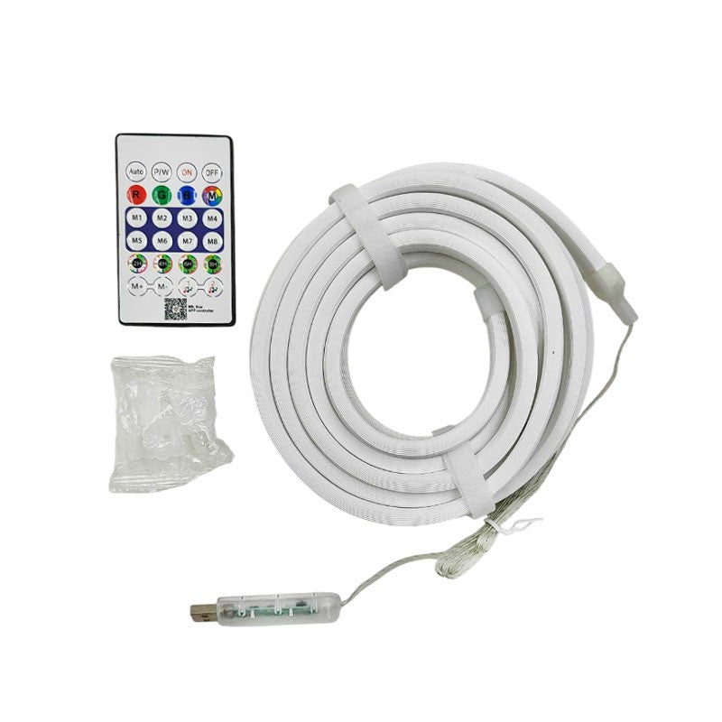 RIXME NEON ΤΑΙΝΙΑ LED RGB-IC 5m IP67 ΜΕ ΤΗΛΕΧΕΙΡΙΣΤΗΡΙΟ RZ-04101