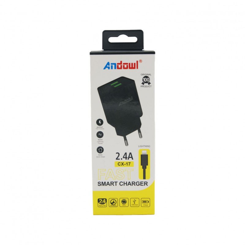 ΦΟΡΤΙΣΤΗΣ SMART CHARGER MicroUSB 2.4A ANDOWL AN-CX-17micro ΚΕΝΤΡΙΚΟ > ΤΗΛΕΦΩΝΑ ΚΑΙ ΑΞΕΣΟΥΑΡ > ΦΟΡΤΙΣΤΕΣ