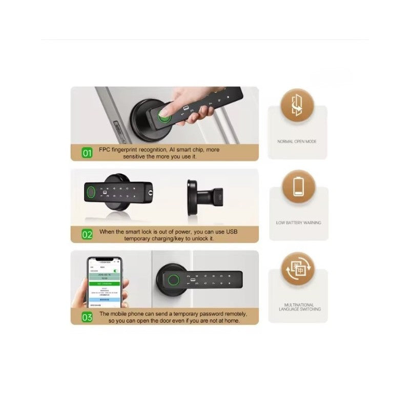 SMART LOCK FINGERPRINT LOCK ASB-06999 ΚΕΝΤΡΙΚΟ > ΓΙΑ ΤΟ ΣΠΙΤΙ