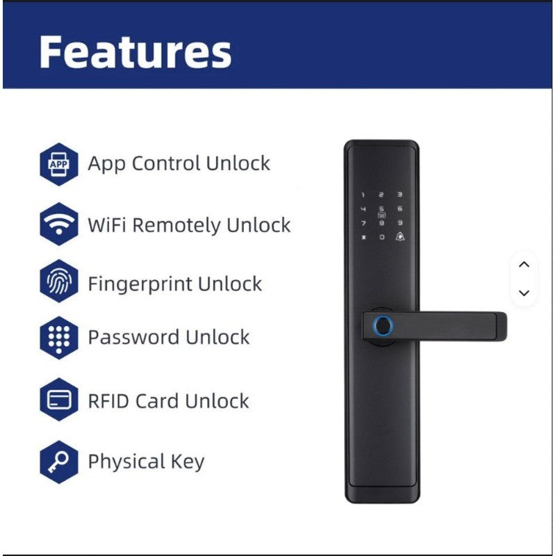 SMART LOCK FINGERPRINT LOCK ASB-07003 ΚΕΝΤΡΙΚΟ > ΓΙΑ ΤΟ ΣΠΙΤΙ