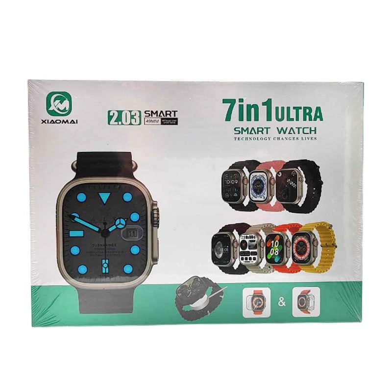 SMARTWATCH 7in1 49mm 2.03 ΜΕ 7 ΛΟΥΡΑΚΙΑ HL-04741 ΚΕΝΤΡΙΚΟ > ΤΗΛΕΦΩΝΑ ΚΑΙ ΑΞΕΣΟΥΑΡ > SMARTWATCHES