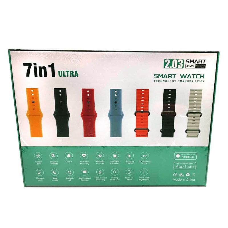 SMARTWATCH 7in1 49mm 2.03 ΜΕ 7 ΛΟΥΡΑΚΙΑ HL-04741