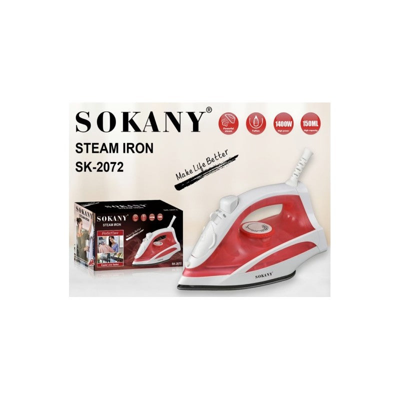 ΑΤΜΟΣΙΔΕΡΟ SOKANY 1400W SK-2072 ΚΕΝΤΡΙΚΟ > ΓΙΑ ΤΟ ΣΠΙΤΙ
