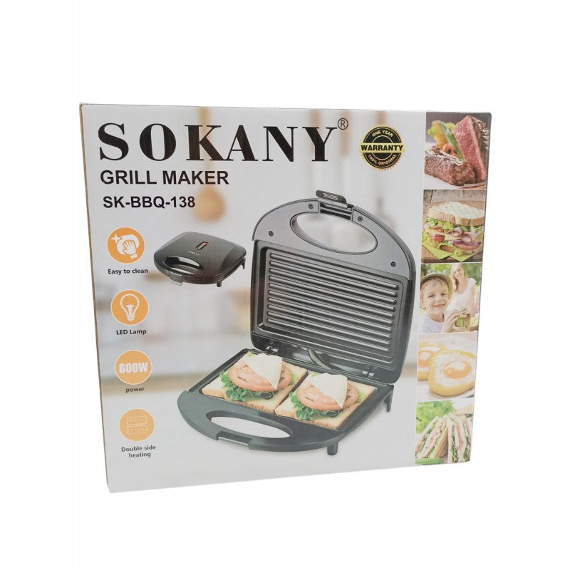 ΤΟΣΤΙΕΡΑ SOKANY 800W SK-BBQ-138 ΚΕΝΤΡΙΚΟ > ΓΙΑ ΤΟ ΣΠΙΤΙ > ΓΙΑ ΤΗΝ ΚΟΥΖΙΝΑ